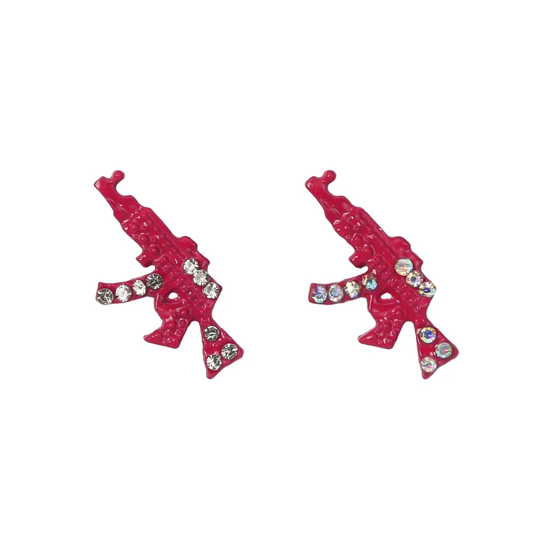 Luxury pink nail charm diamond powder series AB diamond nail accessories 3D simulation AK gun model nail decoration