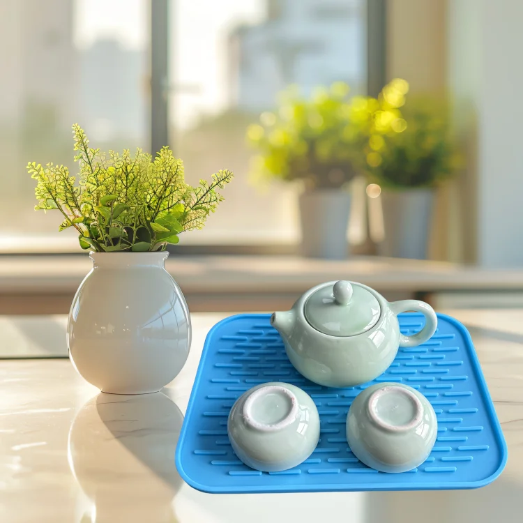 Kitchen Food Tools Cooking Waterproof Silicone Heat Resistant Table Mat Non-slip Pot Pan Holder Pad Cushion Dish Drying Mat