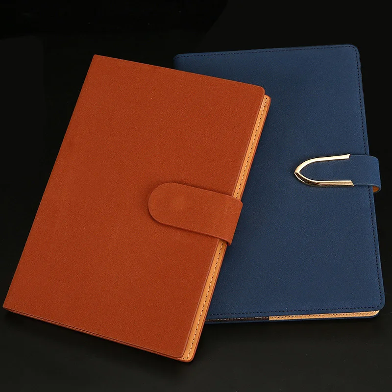 Wholesale custom type creative color A5 PU leather notebook magnet button travel business high-end notebook for office