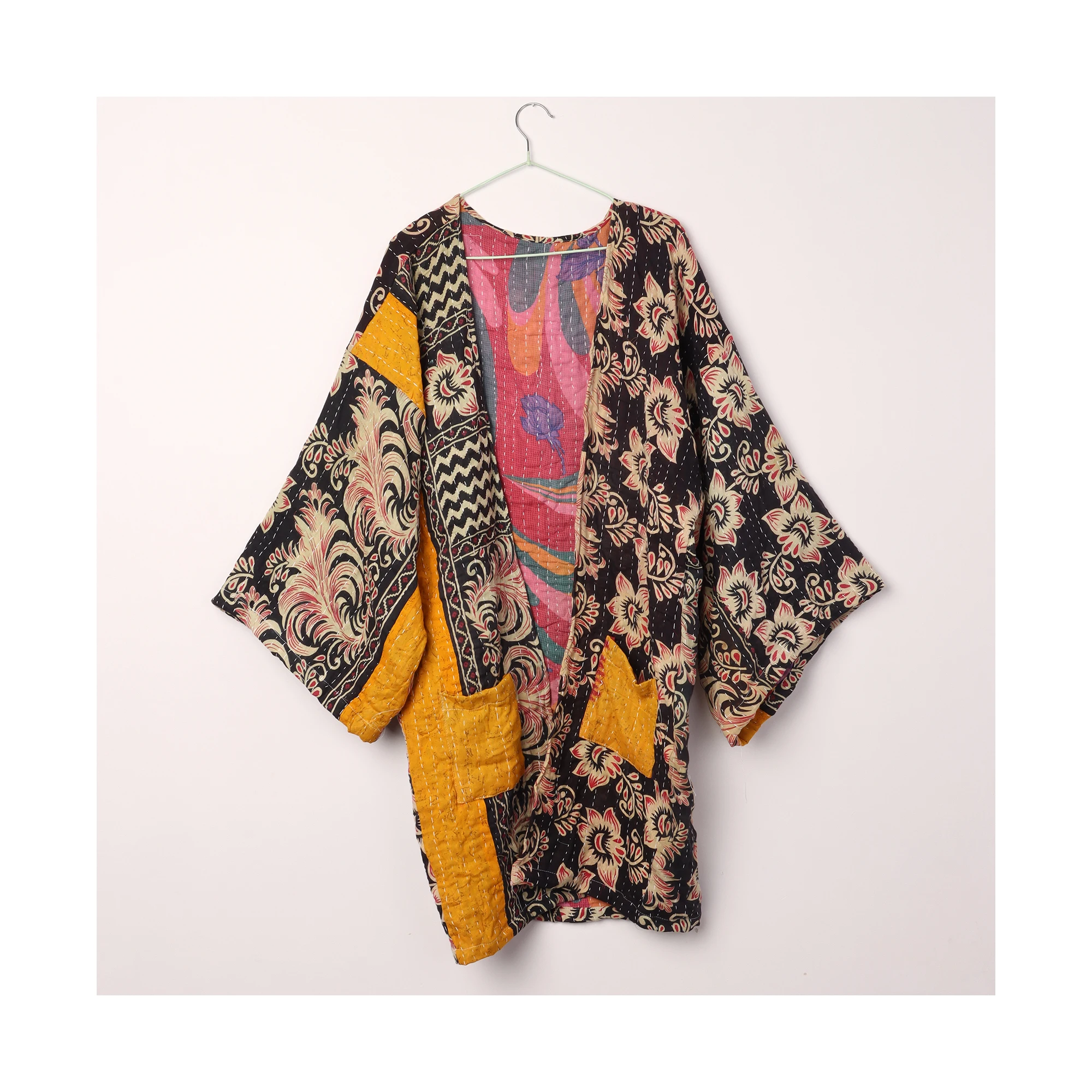 Кимоно кимоно Бохо винтажная куртка Канта кимоно пляжное кимоно