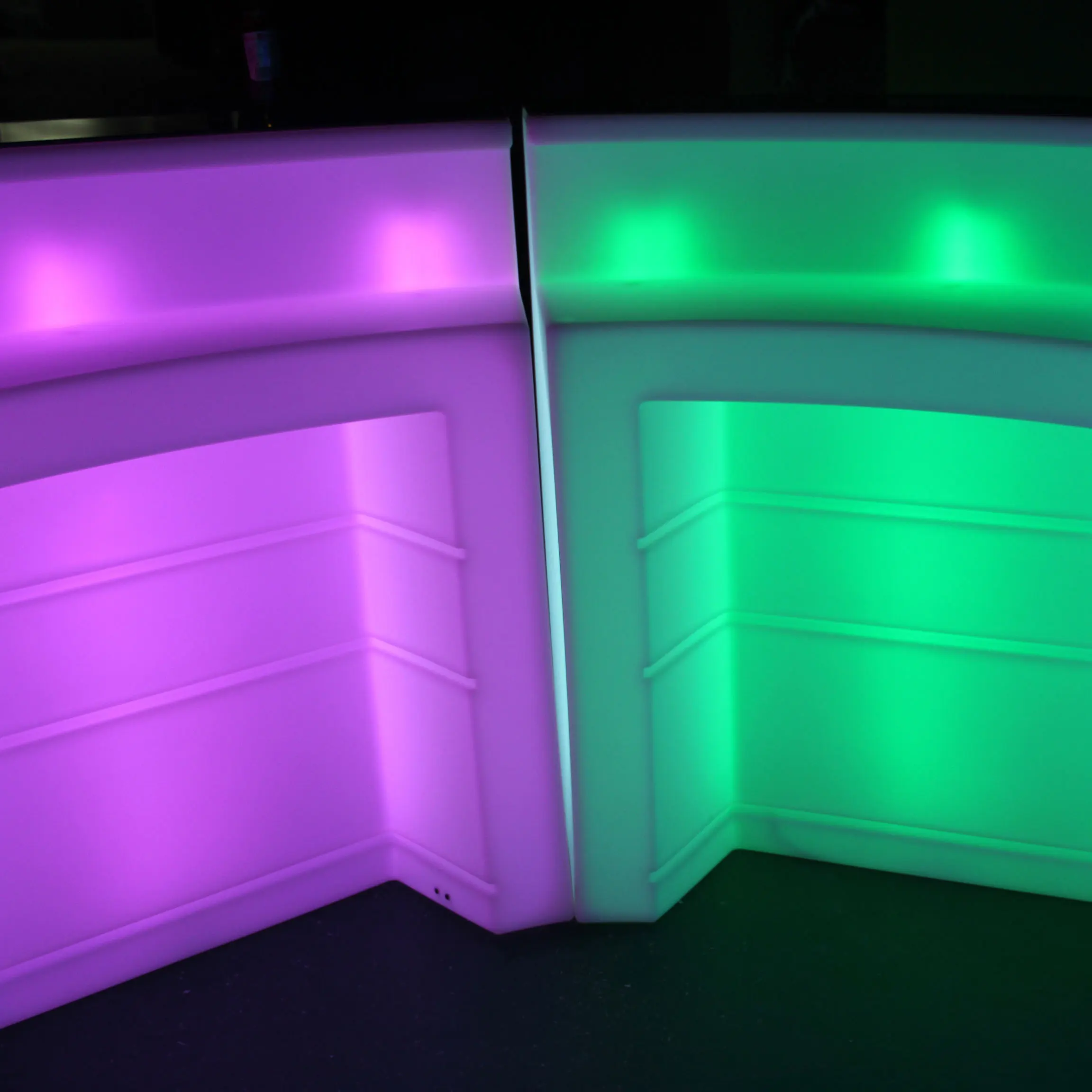 High quality portable LED plastic luminous bar counter bar furniture round LED bar counter