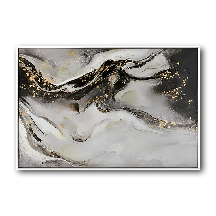 Hot Sales Handmade Oil Painting Abstract  Texture Wall Art Framed Painting Ready To Hang For Home Hotel Decor