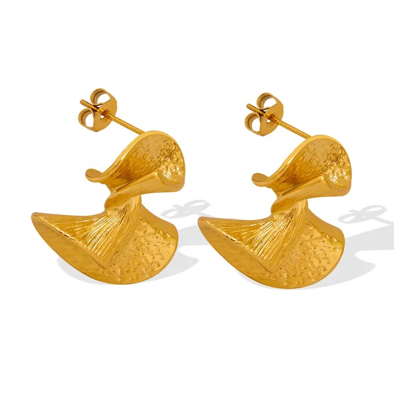 New Design 18K Gold Plated Geometric Stud Earring Fashion Jewelry Earrings Women