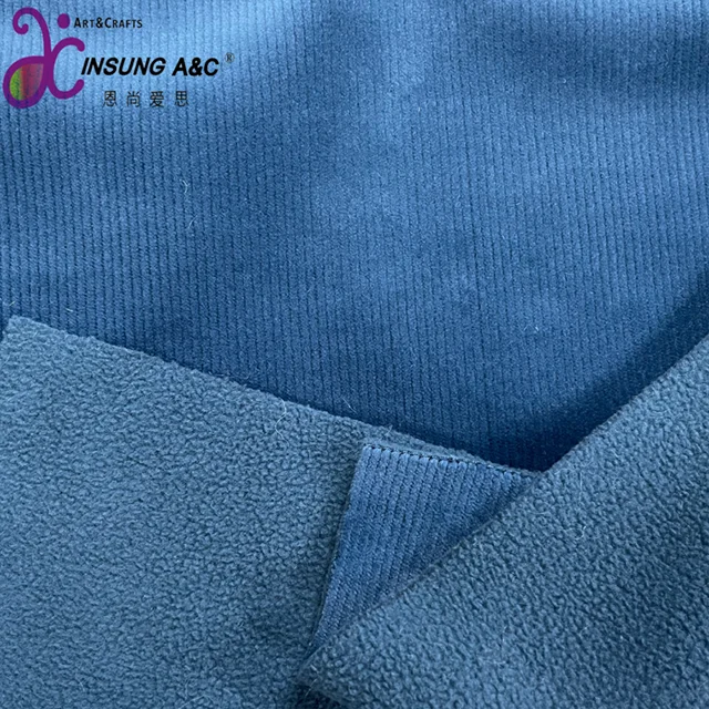 Hot Sale Burnout 4D Corduroy Fabric With Polar Fleece Fabric For Jacket Pants Garments