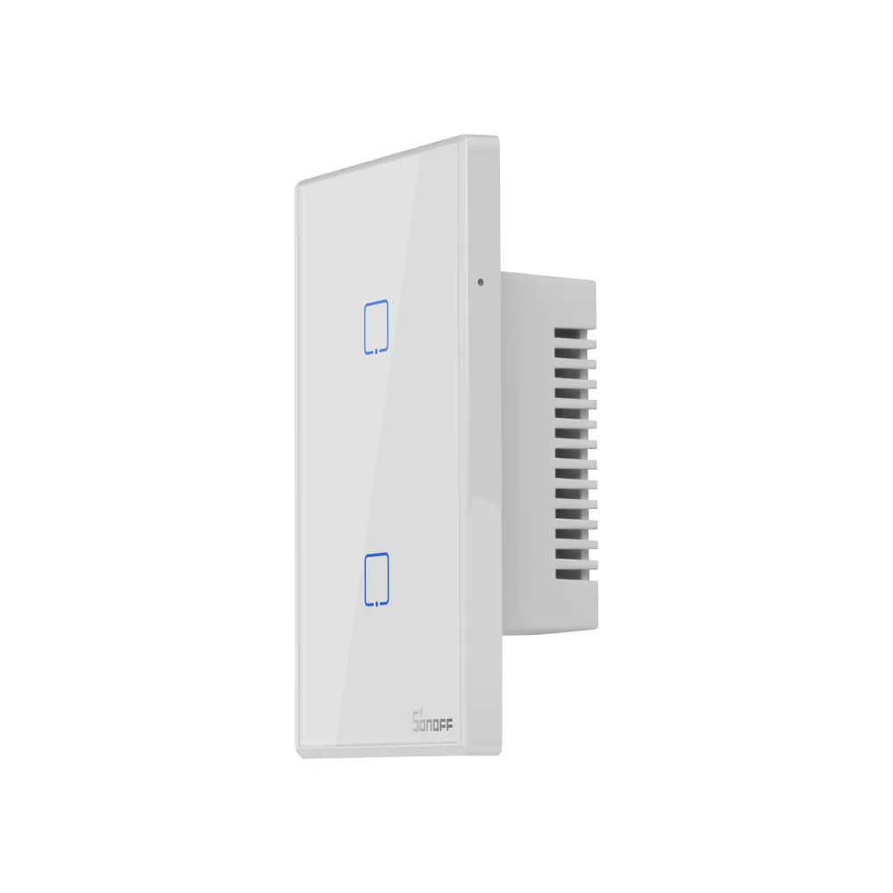  Интеллектуальный выключатель света SONOFF T0US 2C Wi-Fi сенсорный настенный Smart Домашней Автоматизации голос/Wifi/удаленное управление с помощью приложения стеклянной панели работает Amazon Alexa