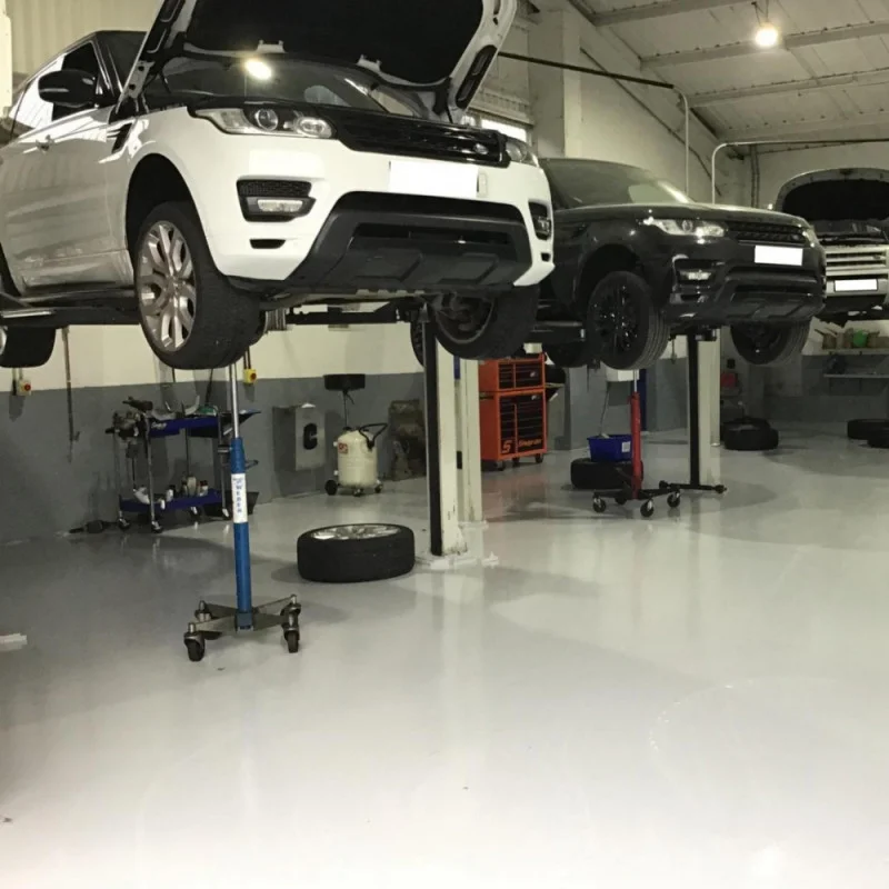 4S Shop Floor White Hardened Paint Anti-Oil Stain Easy To Clean Acrylic Floor Paint