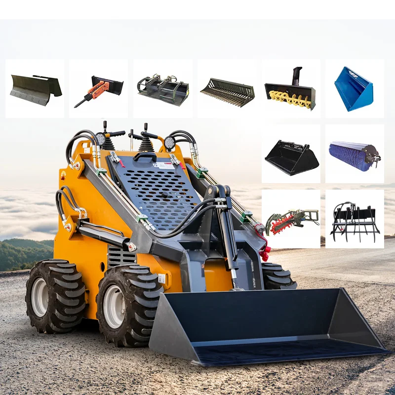 Fast delivery!!! SDXG Tire Skid Loader Skid Steer Loader manufacturers  CE EPA Chinese Tracked Mini Skid Steer Loader for Sale