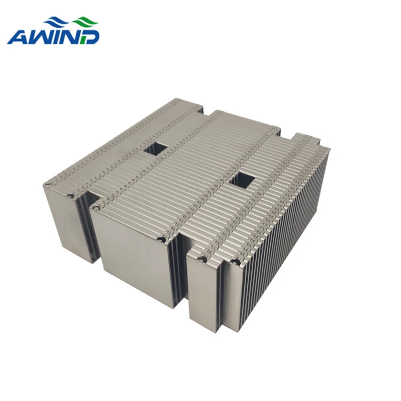 70mm 100mm 120mm Refrigerator aluminium electronics stacked fins heatsink al 6063 heat sink customized design for high power