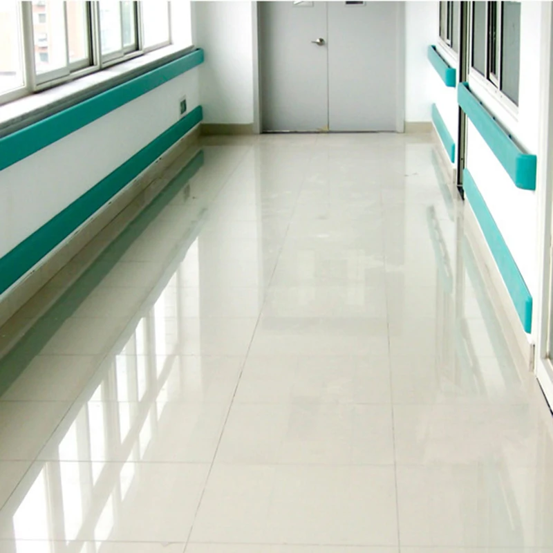Aluminum wall mounted wall guard anti collision elderly disabled hospital corridor pvc hospital hallway handrail