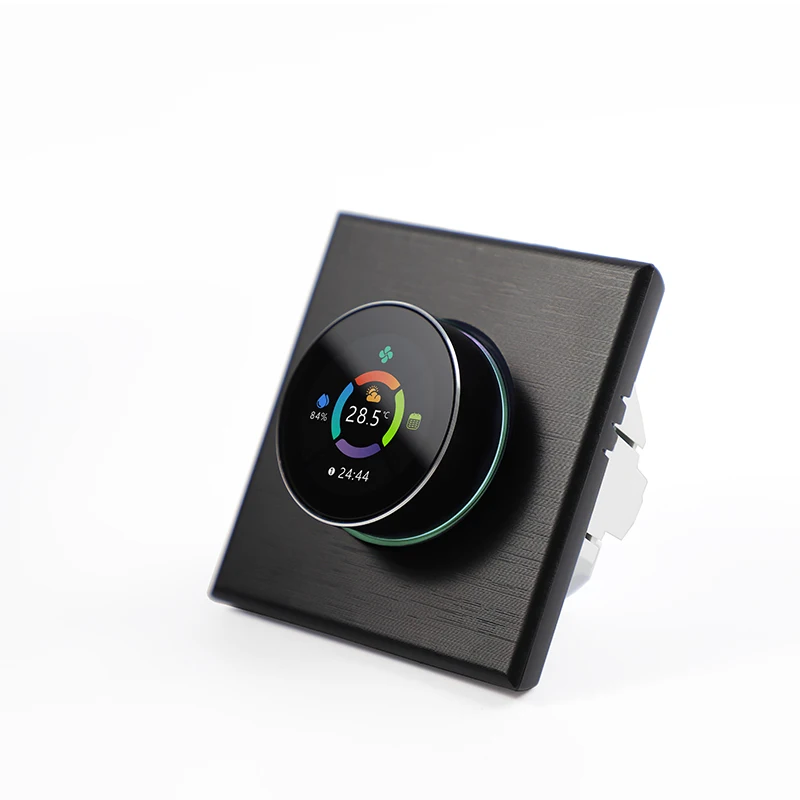 Smart Home BAC-7000 Room Programmable Modbus Touch Screen  2 or 4 pipe FCU fan coil thermostat with weekly program function