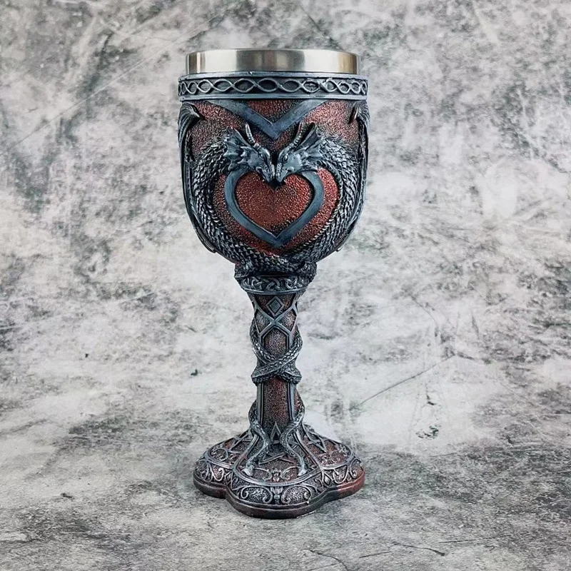 Wholesale Medieval vintage  sculpted beer mug goblet dragon mug home ornaments For Gifts