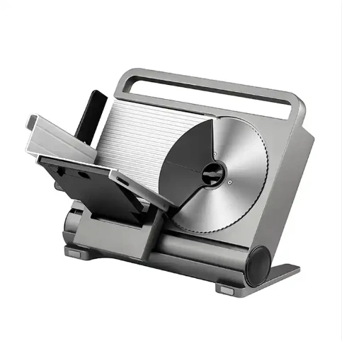 Easy to Clean  Die-Cast Electric Deli Food Slicer Adjustable Slicer Semi-automatic Electric Meat Slicing Machine for Household