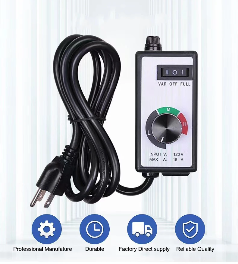 American standard plug 110v Electronic Single Phase Dc Ac Motor Variable Speed Fan Controller for duct fan