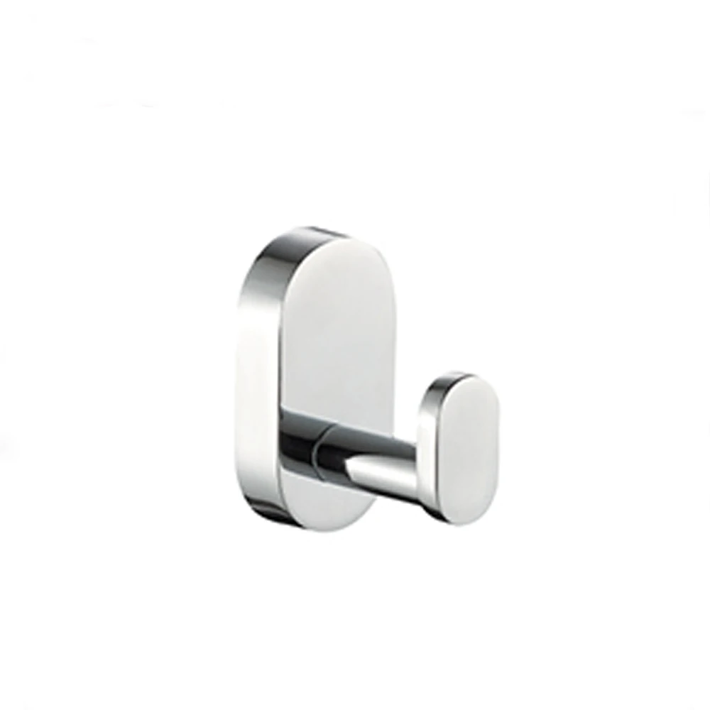 Oval Base Wall Mounted Zinc Chrome Single Robe Hook