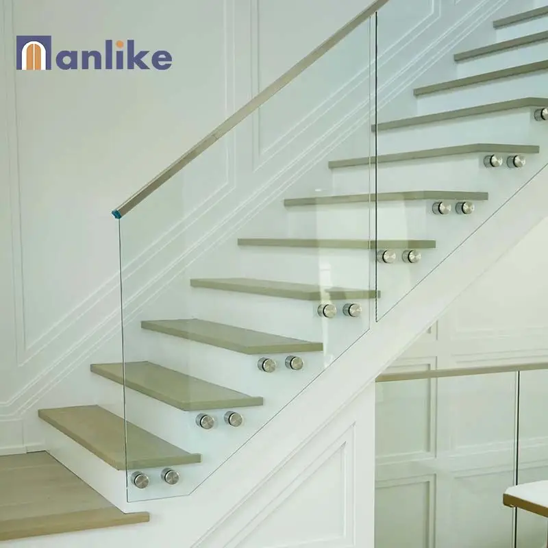 Anlike Australian Project Handrail Railing Stainless Steel Metal Design Balcony Staircase Frameless   Glass Aluminum Balustrade