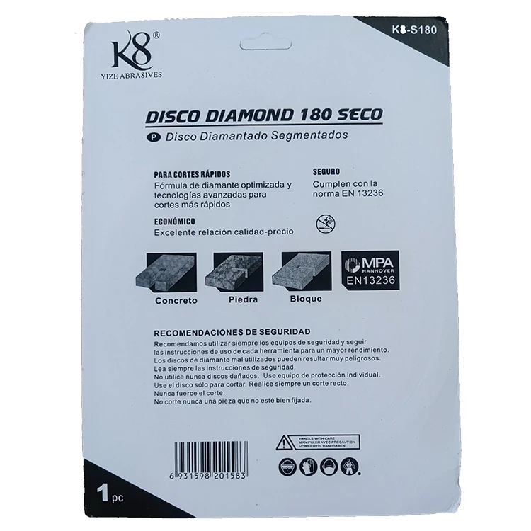 180mm 7 1/4 segment diamond saw blade cutting disc for angle grinder