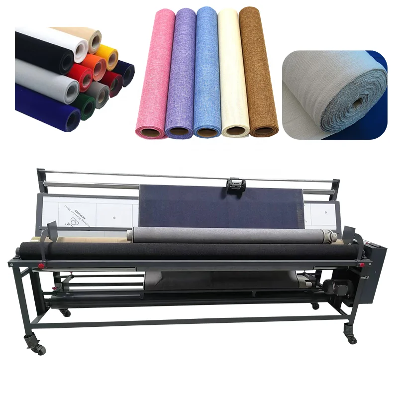 roll fabric textil roll measuring cutting inspection and measurement machine machines