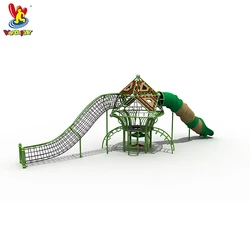 Bird Nest Theme Amusement Park Rope Cage Climbing Games Kids Outdoor Playground Plastic Slides Playsets Equipment for Sale
