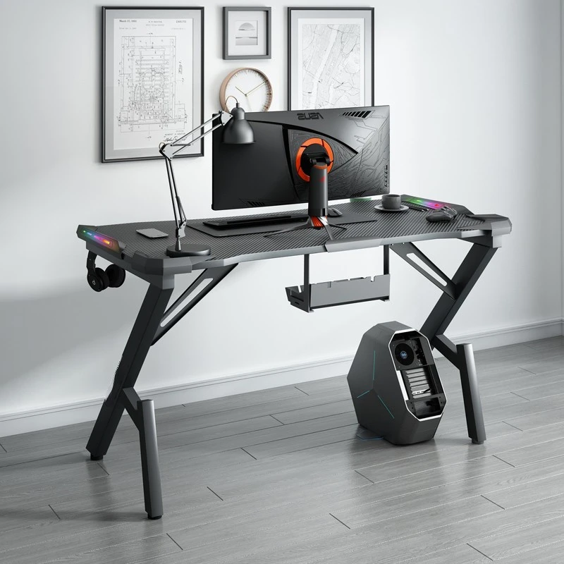 Factory Direct Wholesale LED Light Countertop player gaming table High quality Gaming chair with table