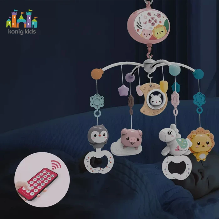 Konig Kids Remote Baby Musical Crib Mobile With Projector And Night Lights Crib Mobile Baby Toy