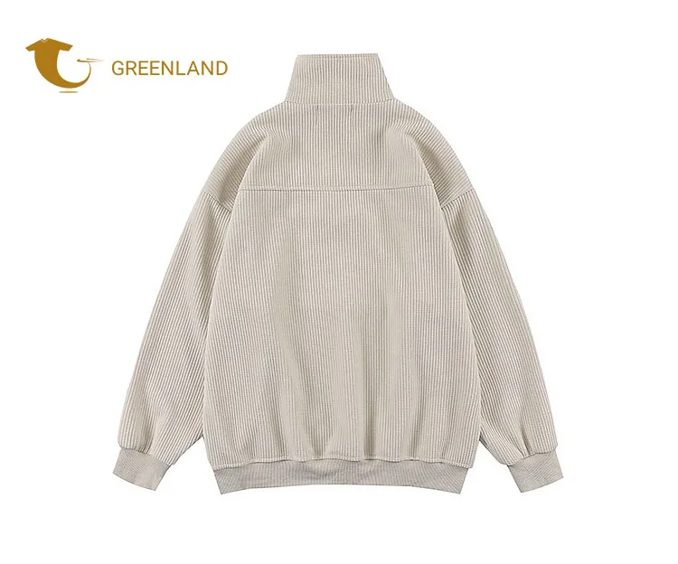 Wholesale Winter Sweatshirts For Men Custom Embroidery Logo 1/4 Front Zipper Design Mens Oversize Fashion Sweatshirts