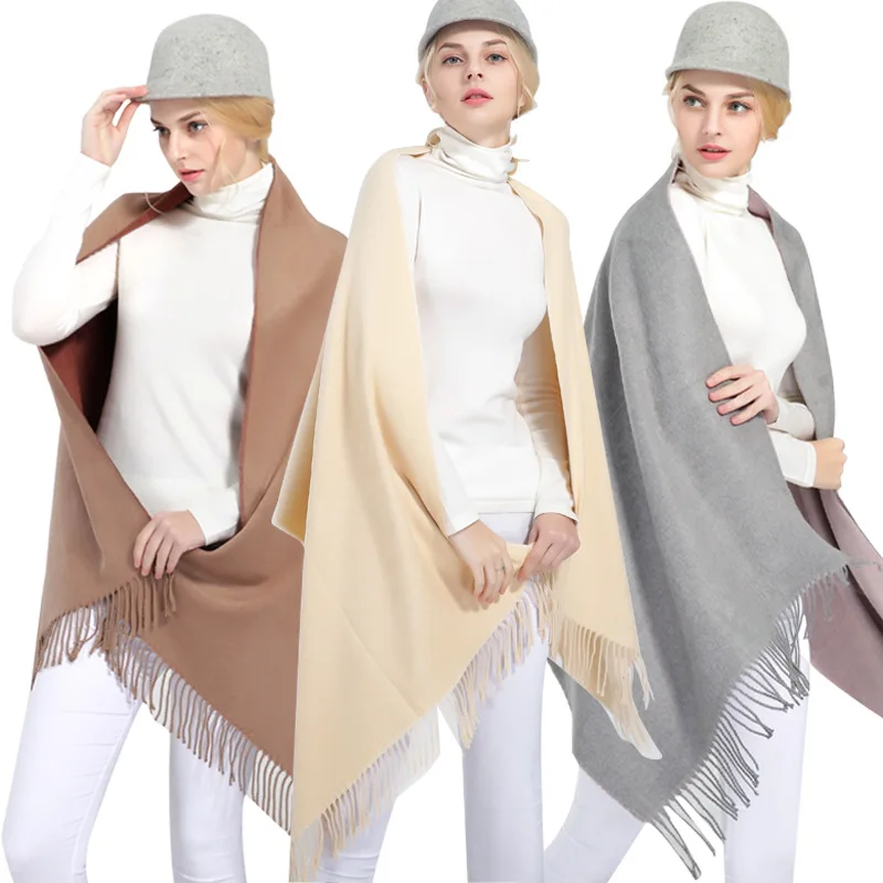 Wholesale Blanket Black Pashmina Scarves Custom Logo Women Winter Scarf White Cashmere Factory Fashion Scarfs For Acrylic