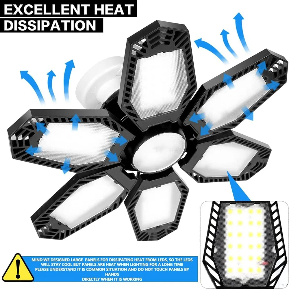 Best deformable shop work hanging led lamp 6500K high brightness motion sensor light in garage