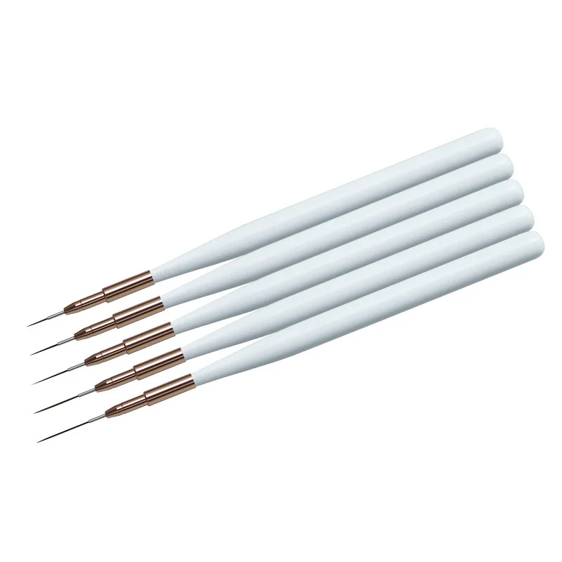 French Stripe Nail Art Liner Brush with cover 3D Tips Line Stripes DIY Drawing Pen UV Gel Brushes Painting Pen Manicure Tools