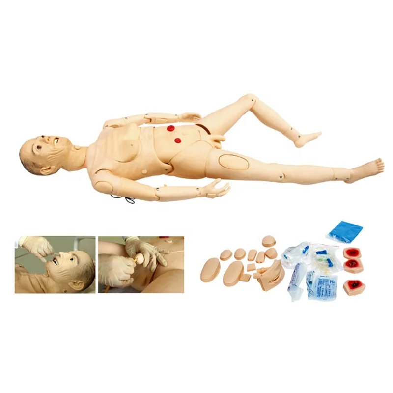 Advanced Patient Care Manikin,Male Elderly Nursing Dummy