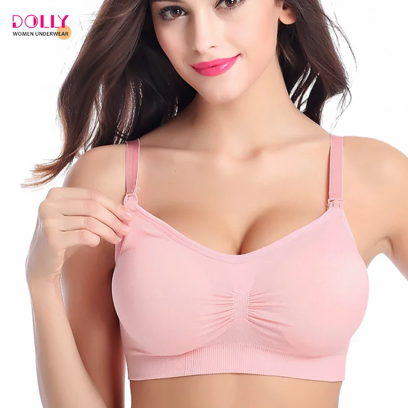 Women Maternity Full Bust Comfortable Sleeping Bra Nursing Breastfeeding Bras With Removable Pads