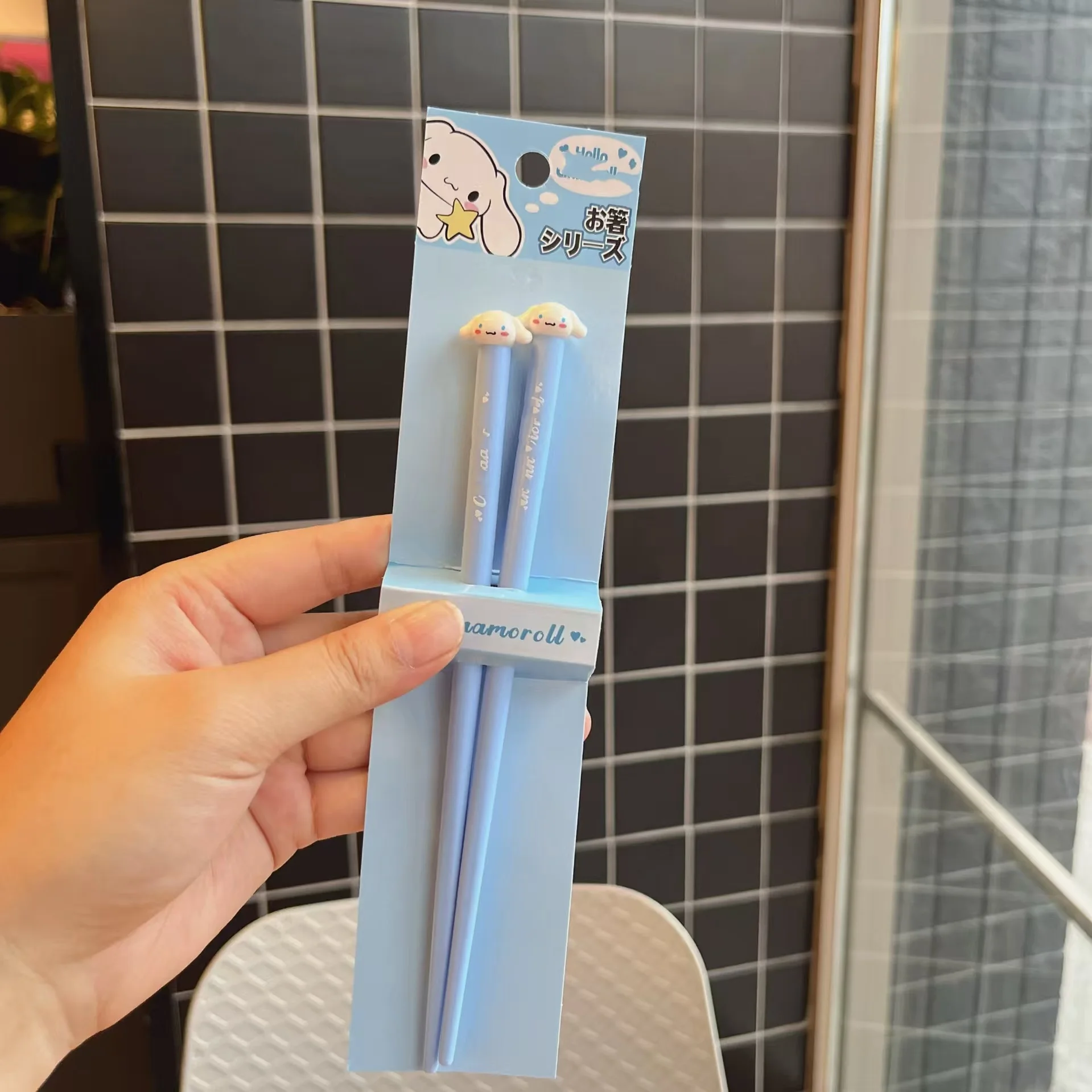 Run Sanrioed Chopsticks Kawaii Melody Child Tableware Anime Kulomi Cutlery Cartoon Portable Tableware Cute Kitchen Supplies Gift