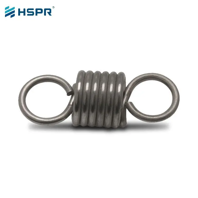 Huihuang Custom High Quality Adjustable Steel SUS 304/302 Small Spiral Coil Double Hook Tension Spring