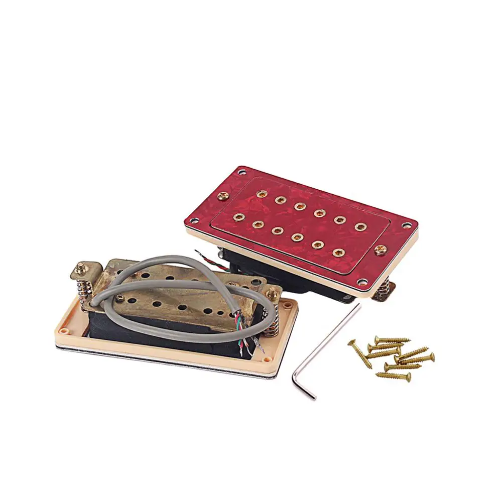 GMC25 Ceramic Magnet Red Noiseless Guitar Humbucker Bridge Neck Pickup Set