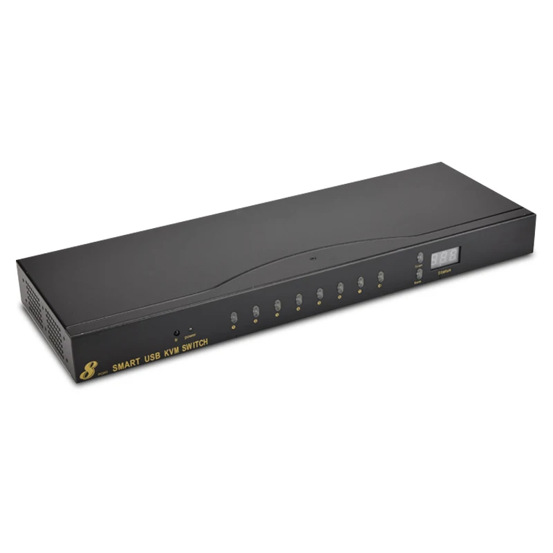 8 port Manual series USB VGA KVM switch Factory price 8 input 1 output with usb hub support 1920X1080@60HZ