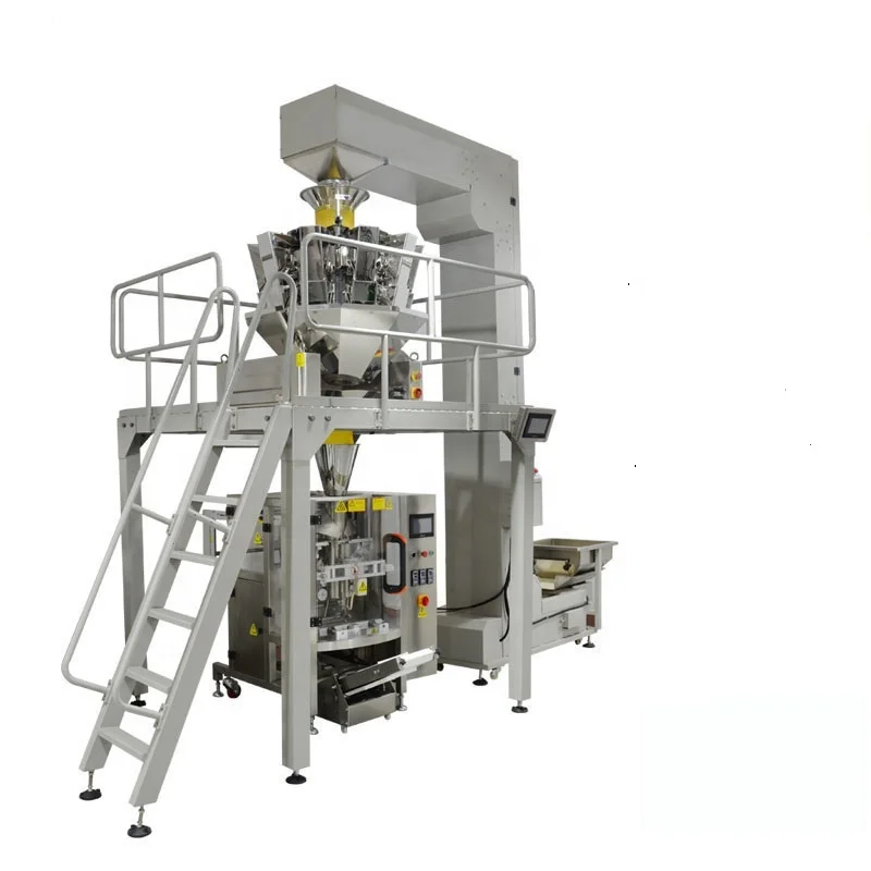 hot sale fully automatic ten heads weighing weight peanut bean date candy dry fruit chocolate packing machine
