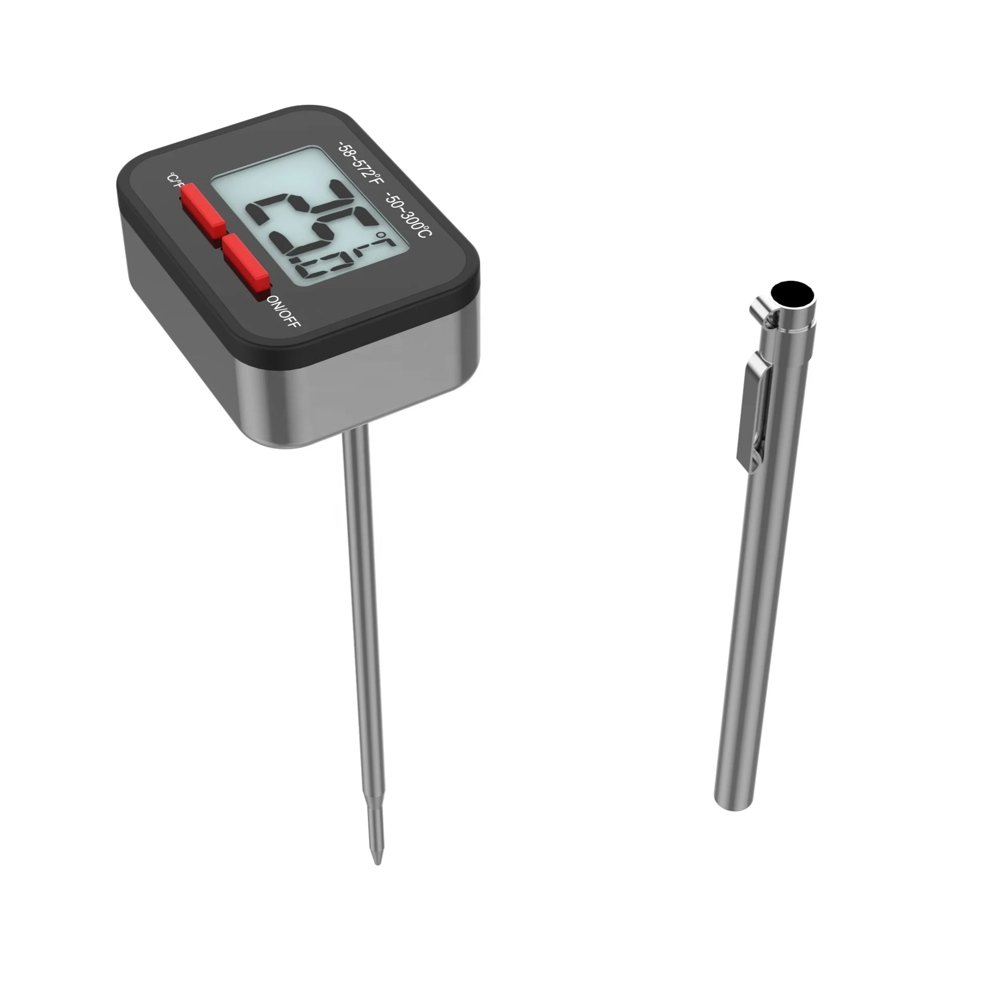 Водонепроницаемый цифровой пищевой термометр с крышкой зонда из нержавеющей стали