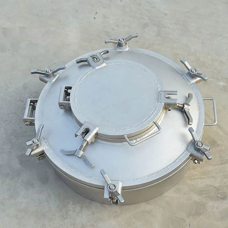 Sprinkler Tanker Bulk Cement Truck Manhole Tank Cover Customized Stainless Steel Carbon Steel Manhole Cover