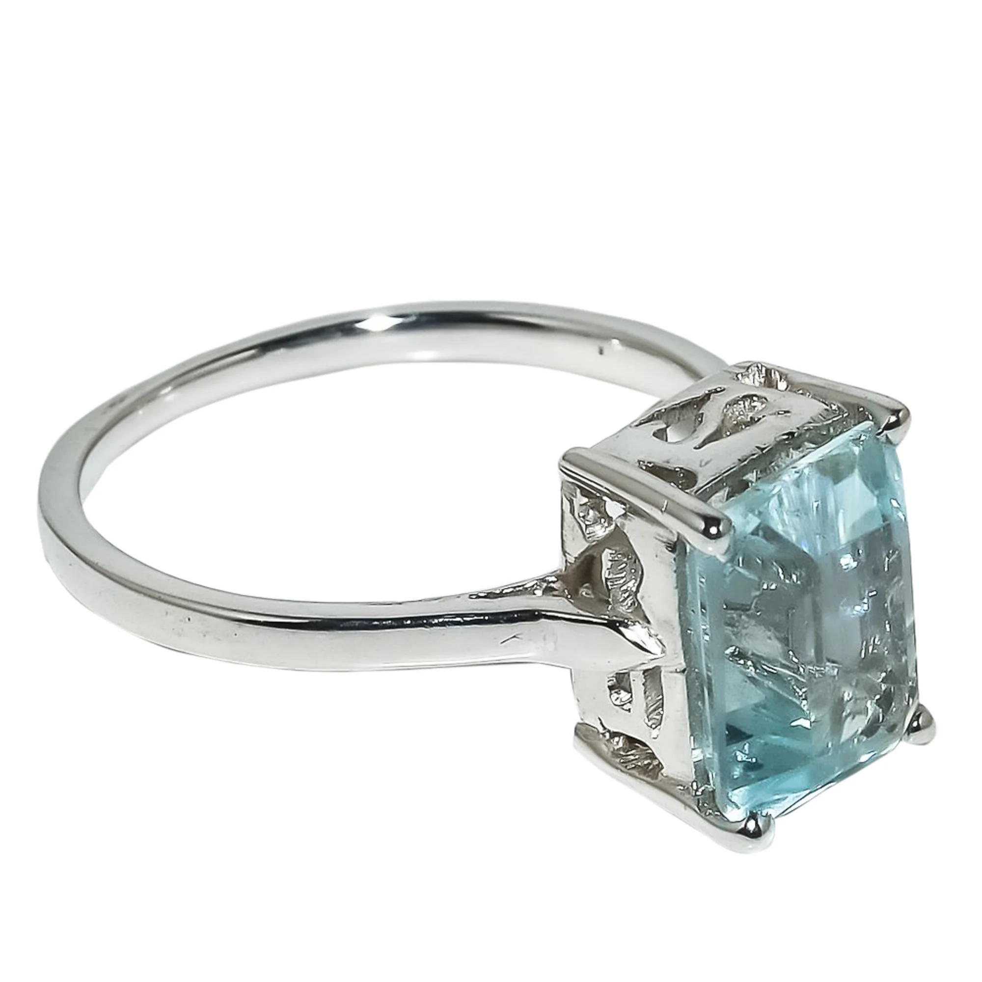 Aquamarine Natural Gemstone Handmade Ring 925 Sterling Silver Jewelry Wholesale Price