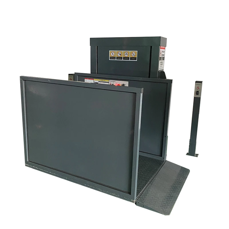 Vertical Home Wheelchair Lift Elder Old Peop Barrier-free Lift Outdoor Indoor Hydraulic Handicapped Disabled Lift