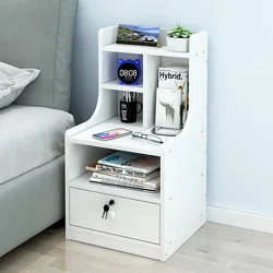 Nightstand Bedside Organizer Modern Design Bed Side Table Wooden Style Stand Packing Storage Furniture Bedroom Bedside Table
