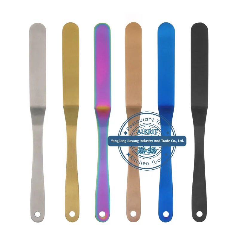 (ALST-CPS001) high quality whole steel precise flexible plating spatula with spring and thin blade palette knife