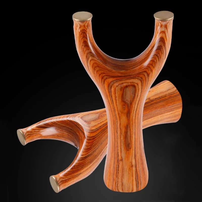 Hot Selling Straight Plate Flying Tiger Sling Shot Powerful Wooden Hunting Slingshot