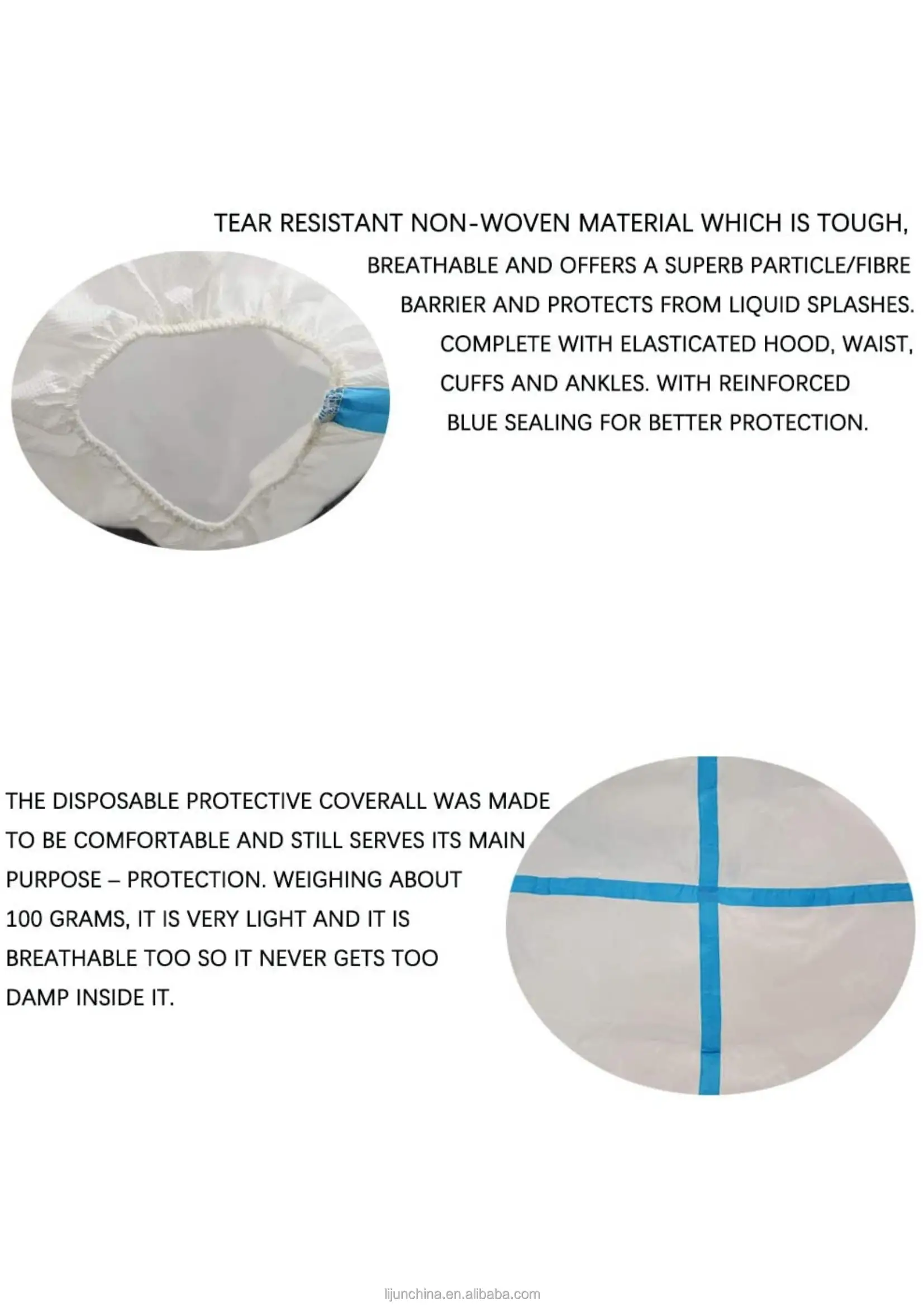 Custom Esd Cheap Grade Paint Spray SMS White Medical Ppes Safety Ppe Chemical Waterproof Protective Disposable Overall Coverall