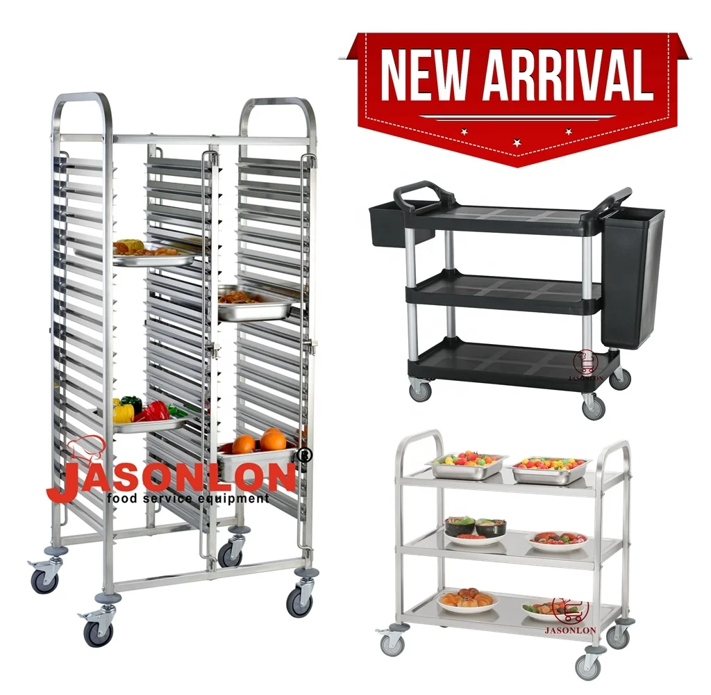 Stainless Steel Rack Trolley Aluminium Baking tray Pans trolley & GN Pan 15/16 Layers Double lines bakery tray rack trolley