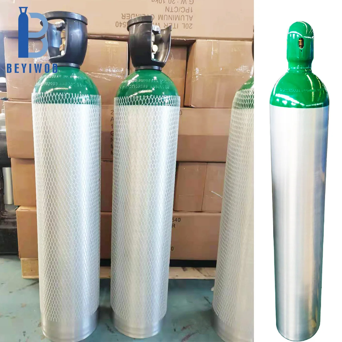 Portable Medical Aluminum Oxygen Cylinder Medical MD ME 2.75L 4.55L Oxygen Cylinder Oxygen Gas Cylinder
