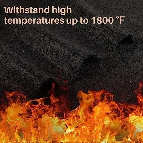 High Temp Welding Blanket Fireproof Carbon Felt Flame Retardant Fabric up to 1800F Fireproof Fabric