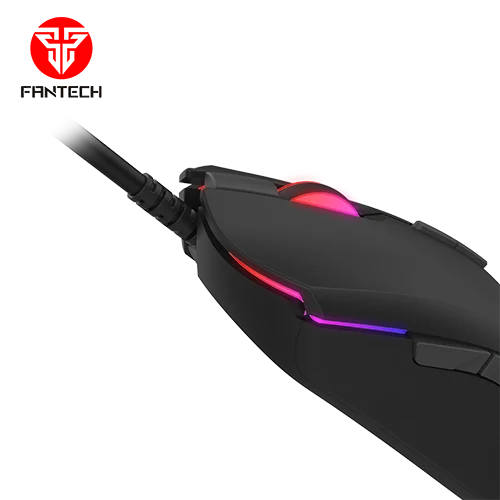 Fantech New Design Private Moulding Fantech X17 Blake With PIXART Optical Sensor 10000 DPI Running RGB Wired Optical Computer Mo