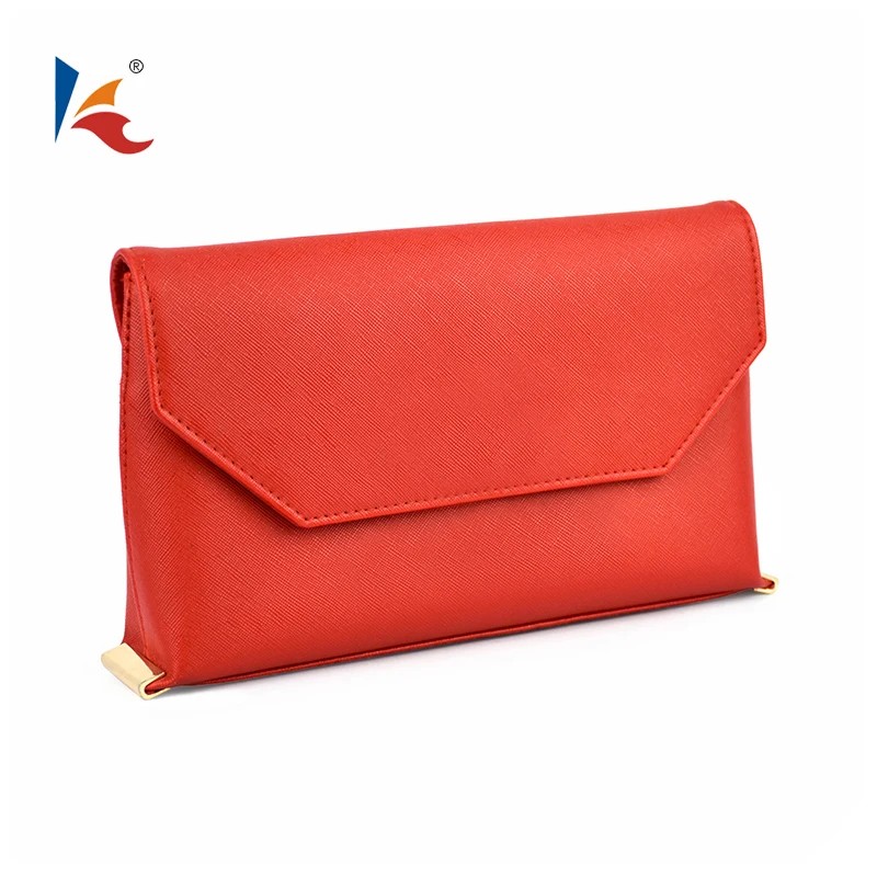 factory manufacture red square  pvc clutch bag