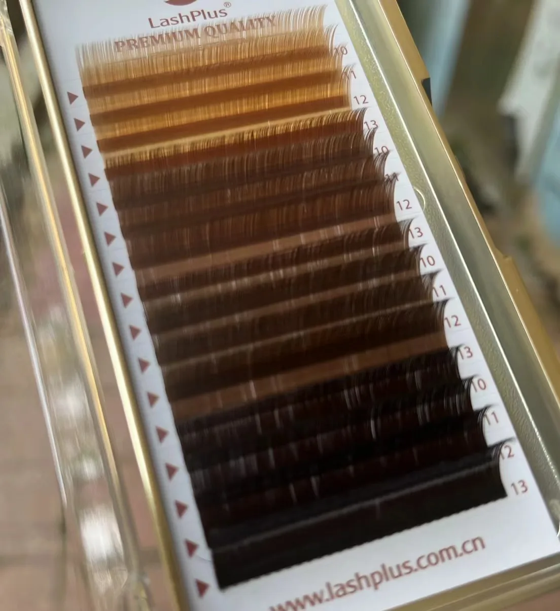 LashPlus Premium quality Handcrafted Rich Dark Brown color Volume 0.05 0.07 0.10 0.15 Brown Lash Extensions