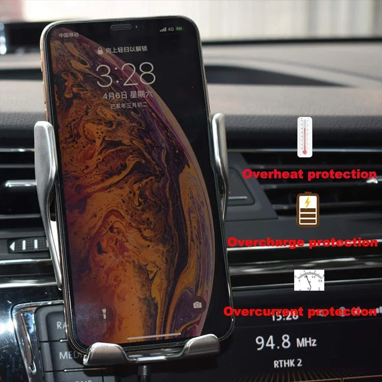 Qi автомобильное беспроводное зарядное устройство для iphone